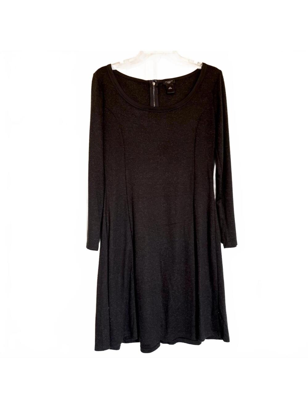 Charcoal Gray Fit & Flare Dress – Classic Flattering Silhouette